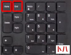 电脑键盘上Home按键与end键的妙用