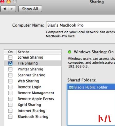 苹果Mac与Windows局域网设置共享文件夹方法教程