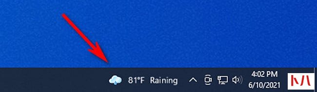 Windows10 21H1的任务栏天气