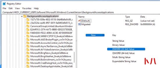 Windows11禁用后台应用程序